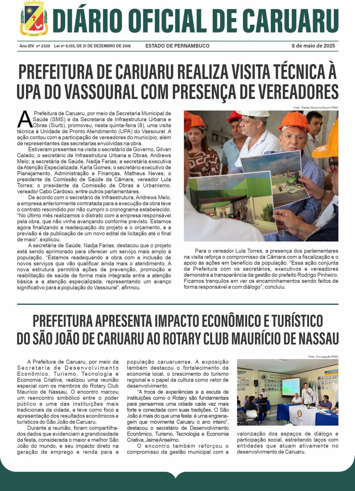 Previsualização diário do dia