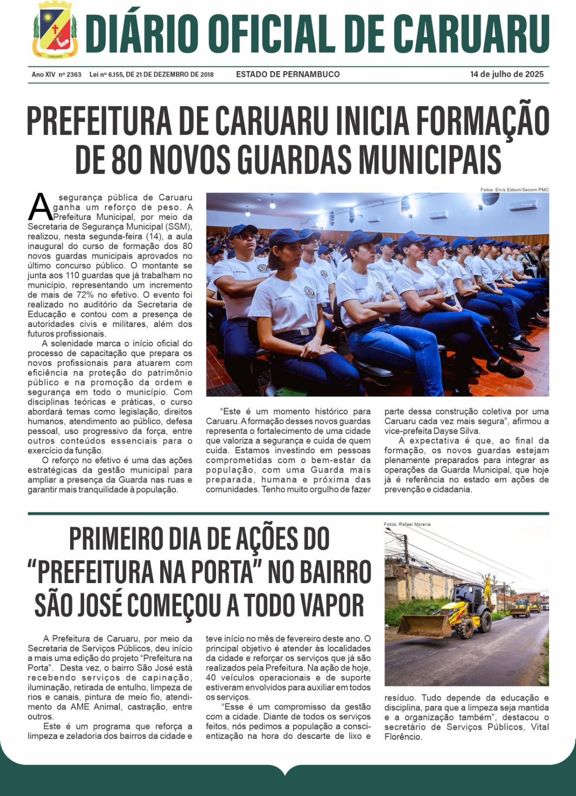 Previsualização diário do dia