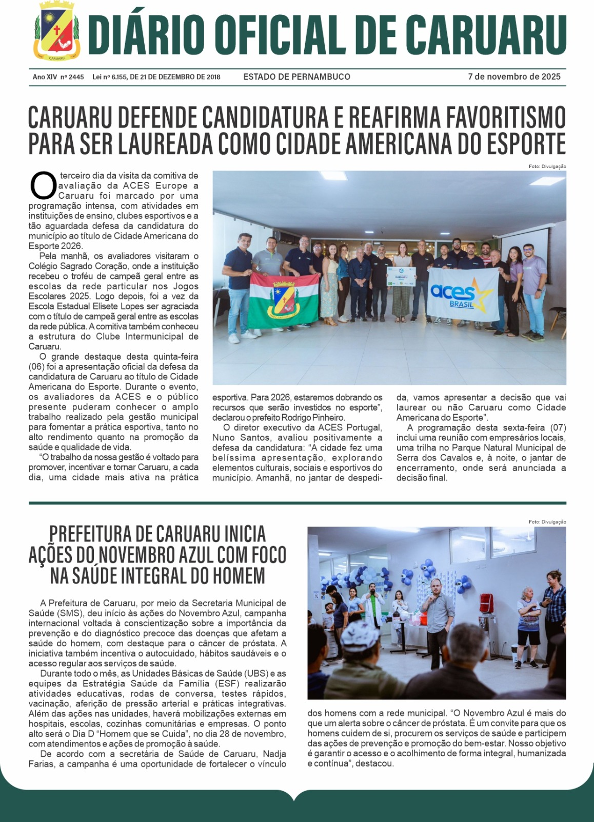 Previsualização diário do dia