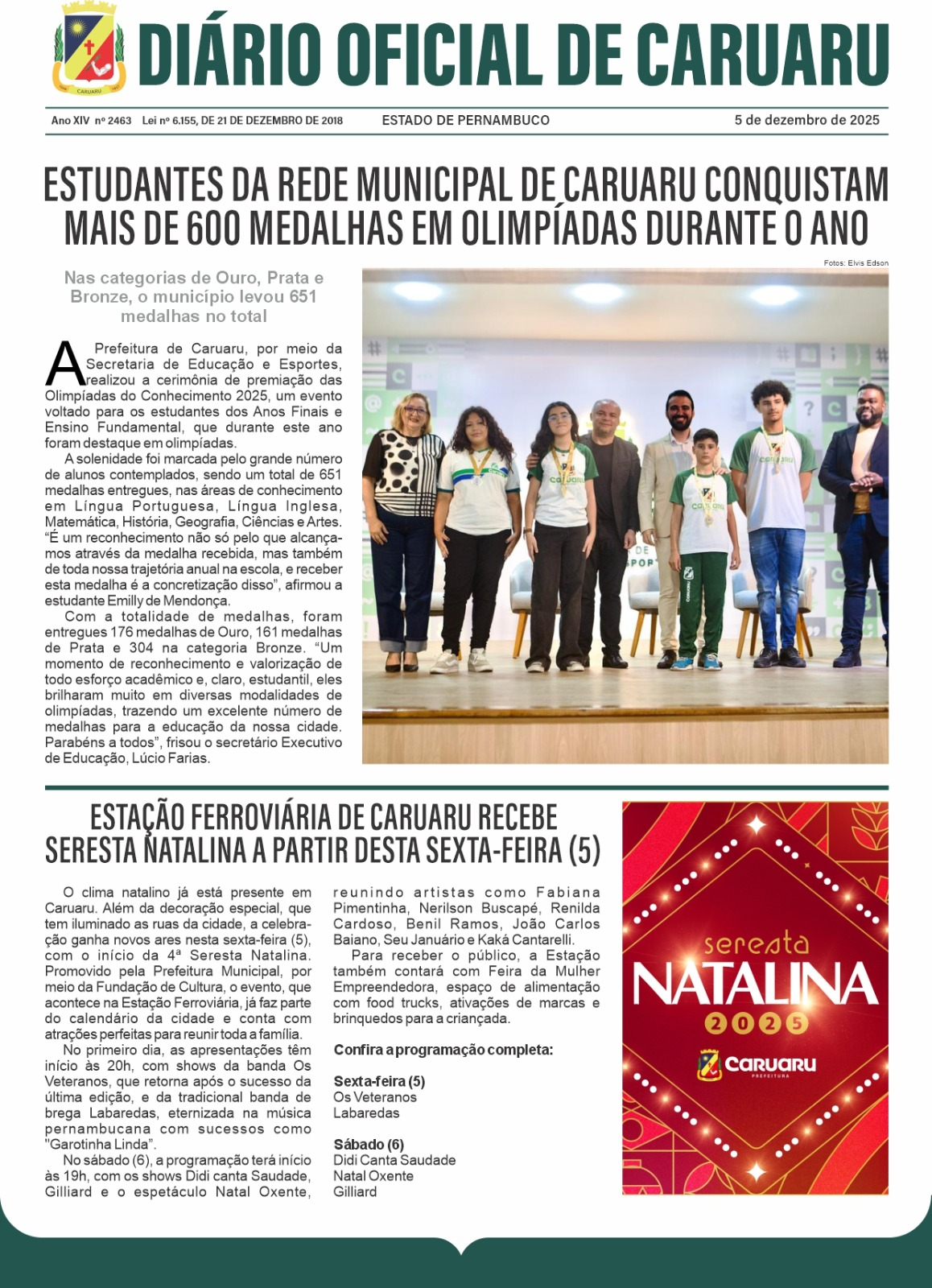 Previsualização diário do dia