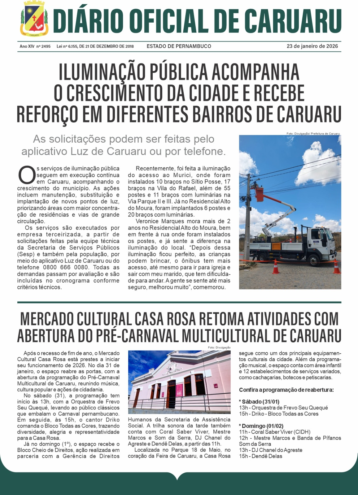 Previsualização diário do dia