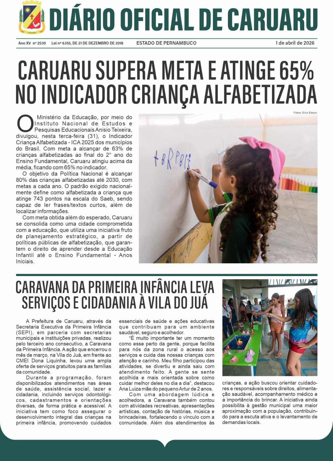 Previsualização diário do dia