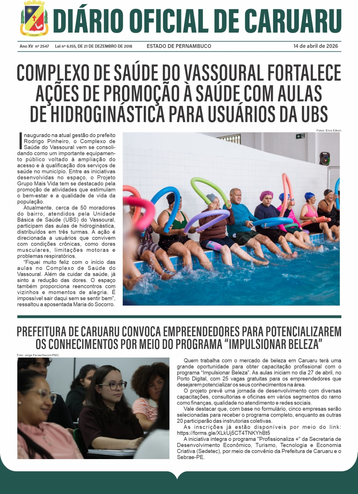 Previsualização diário do dia
