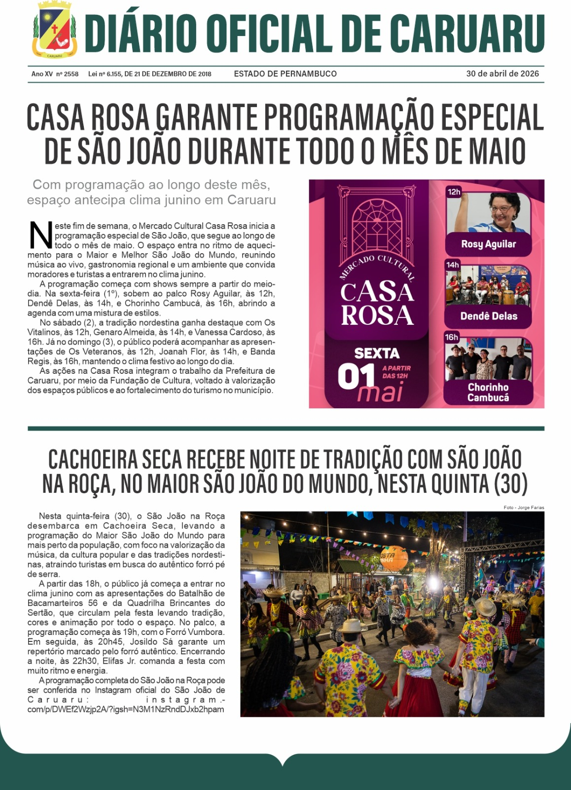 Previsualização diário do dia