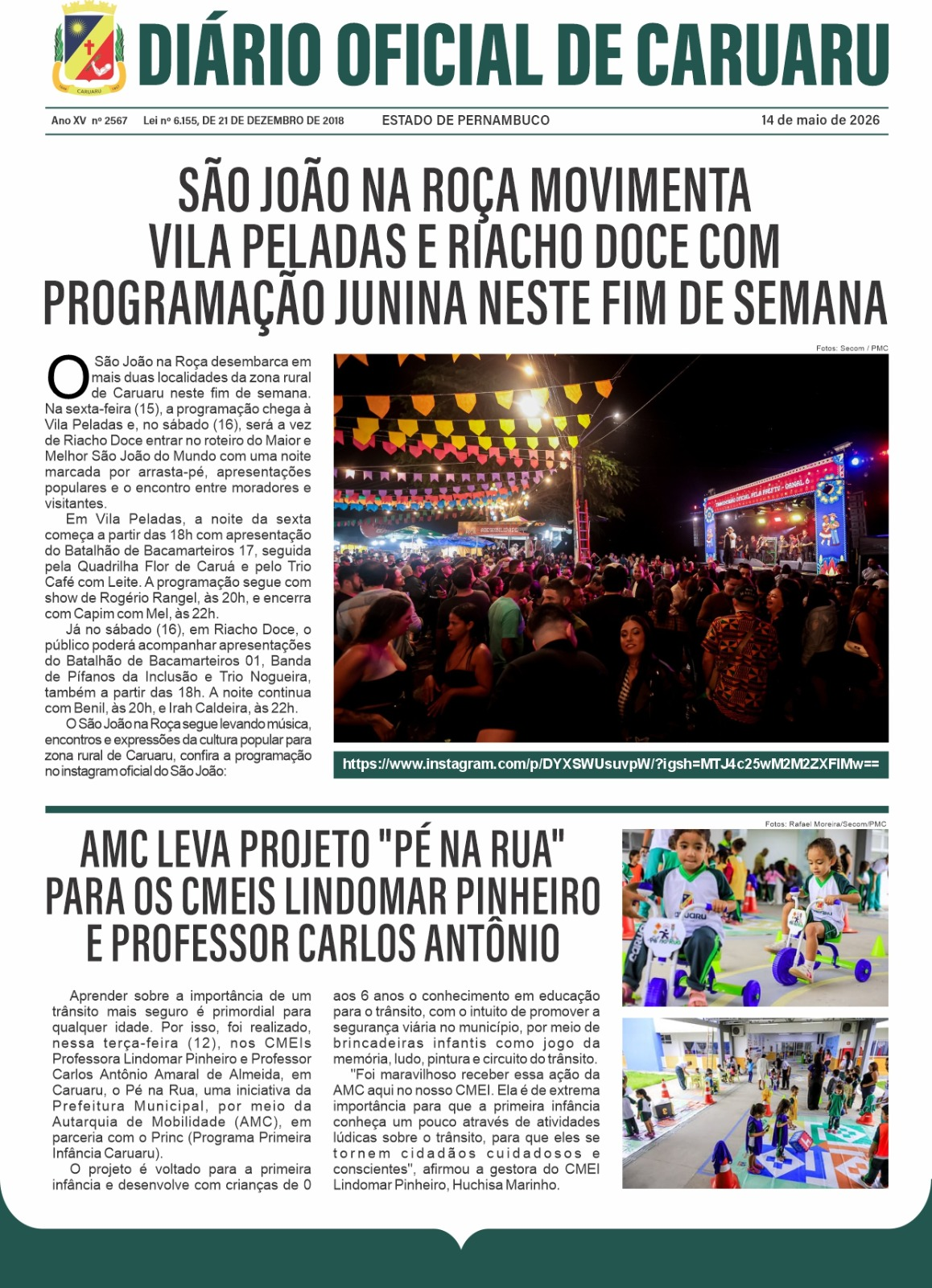 Previsualização diário do dia