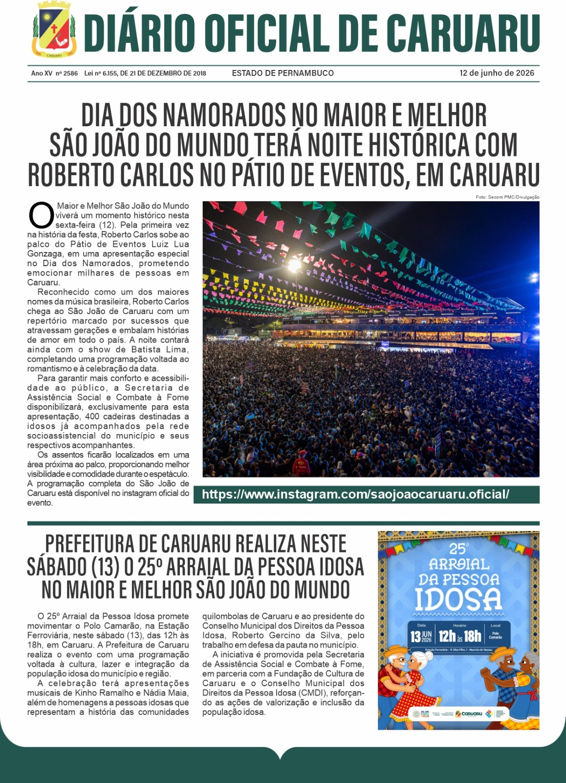 Previsualização diário do dia