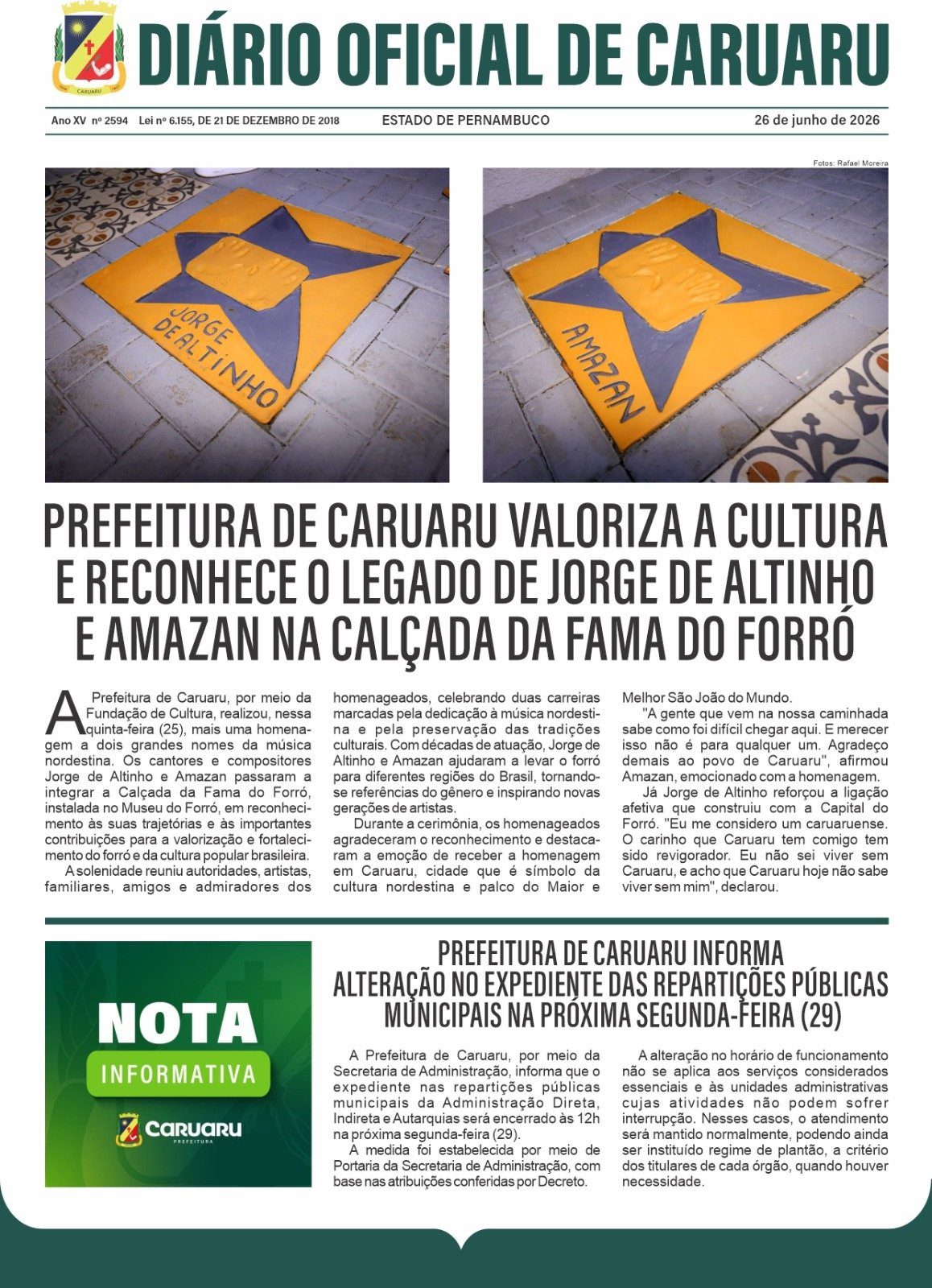 Previsualização diário do dia