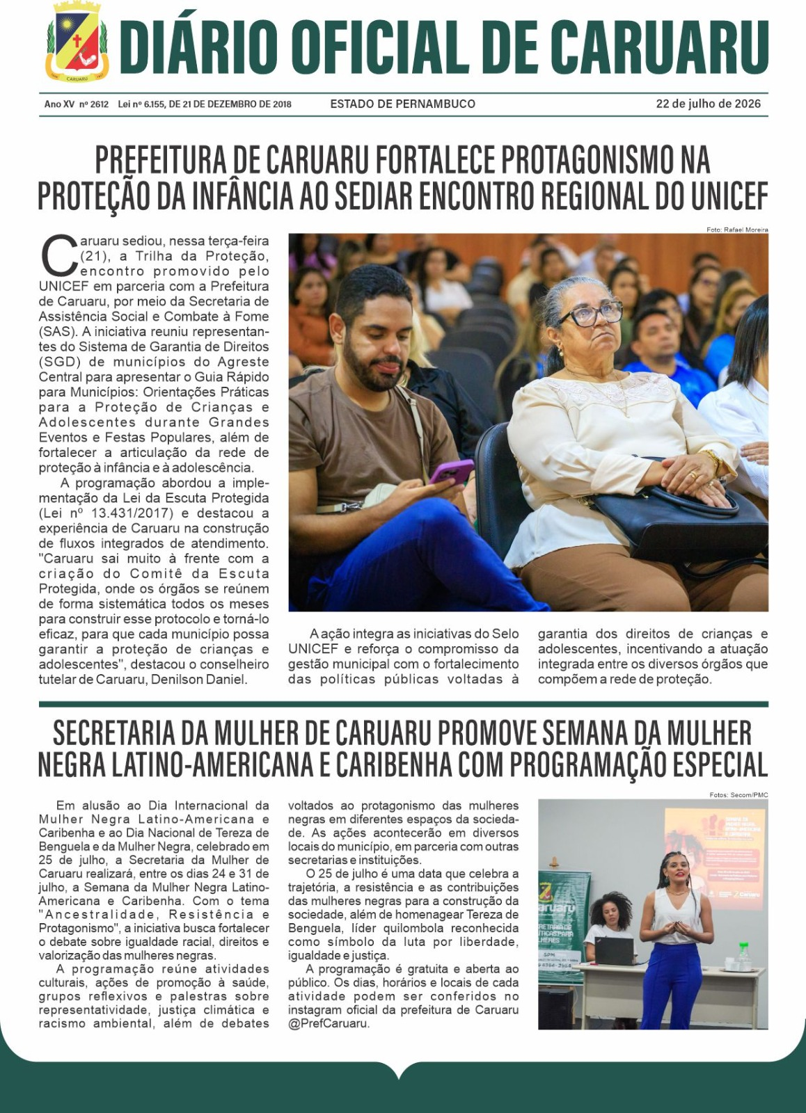 Previsualização diário do dia