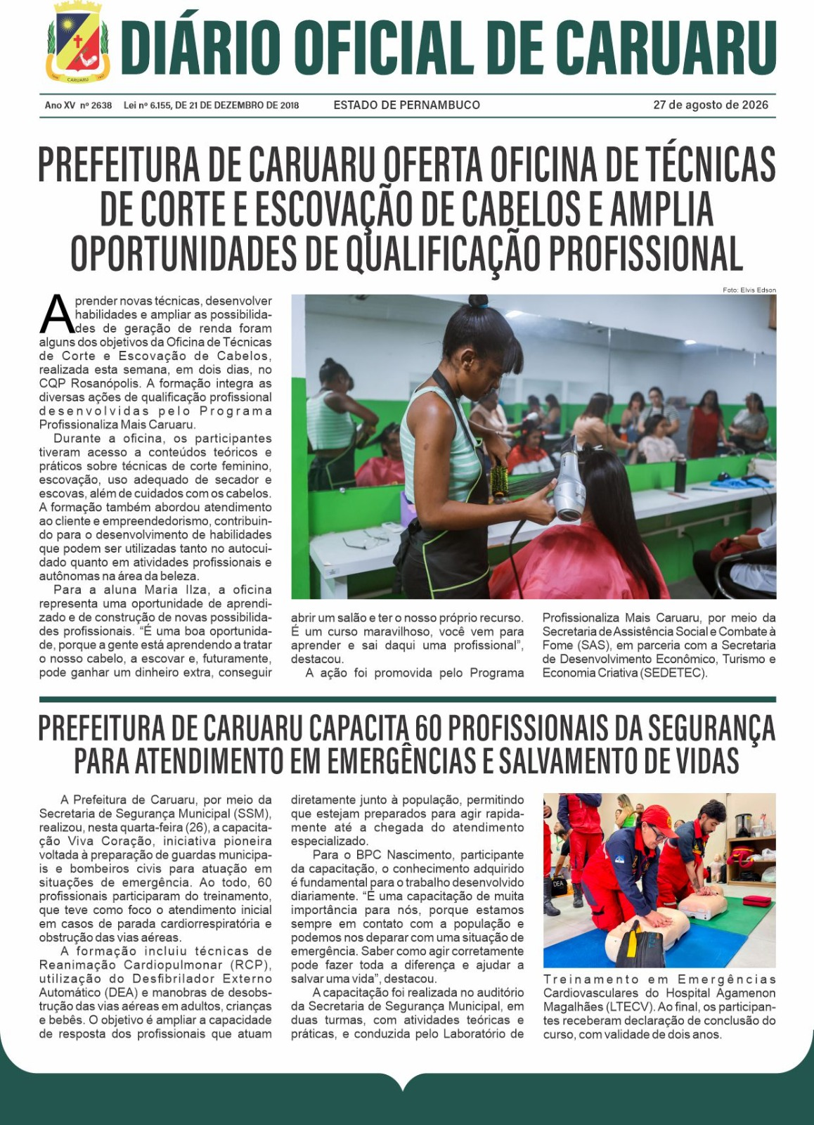 Previsualização diário do dia