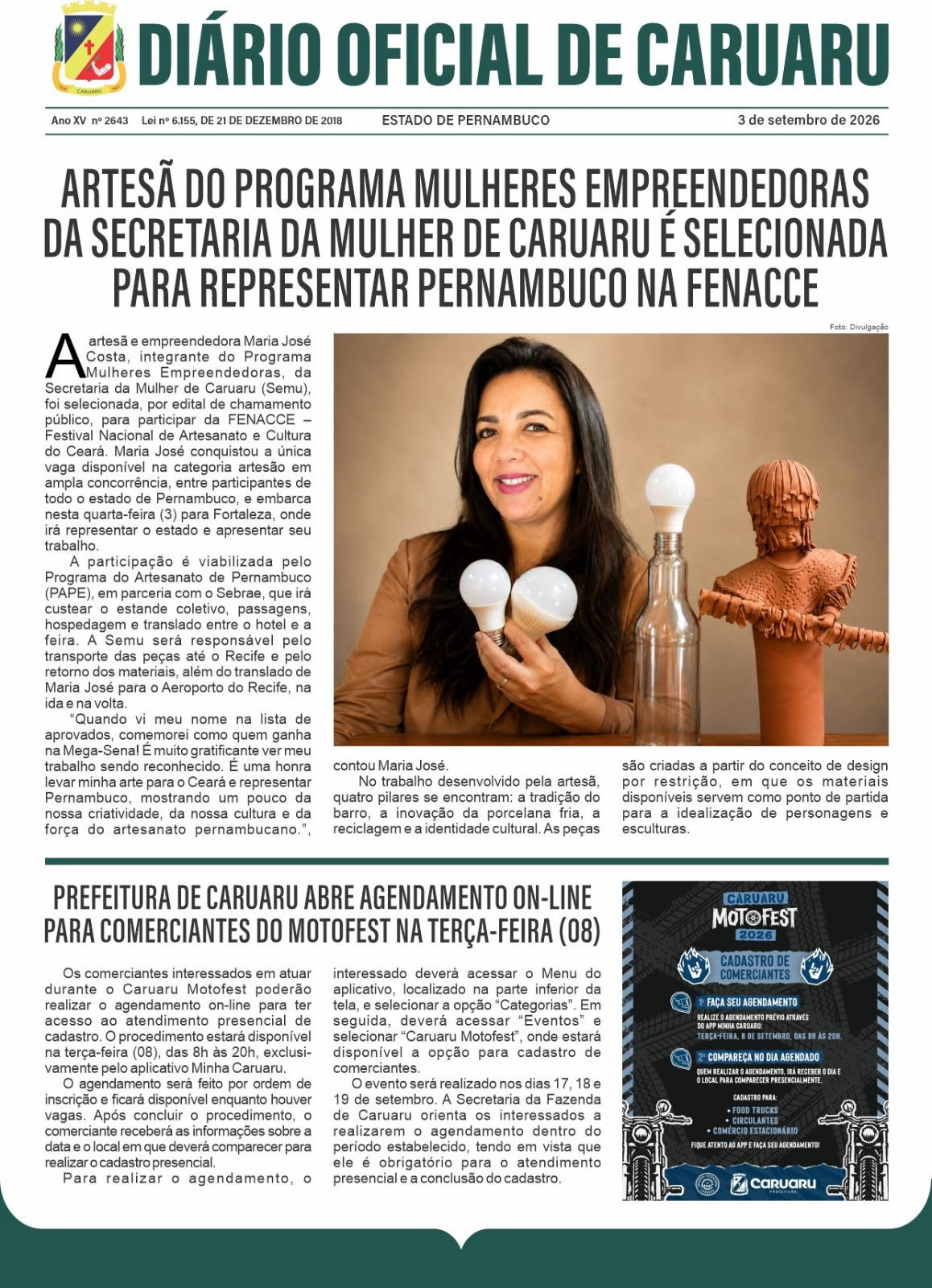 Previsualização diário do dia
