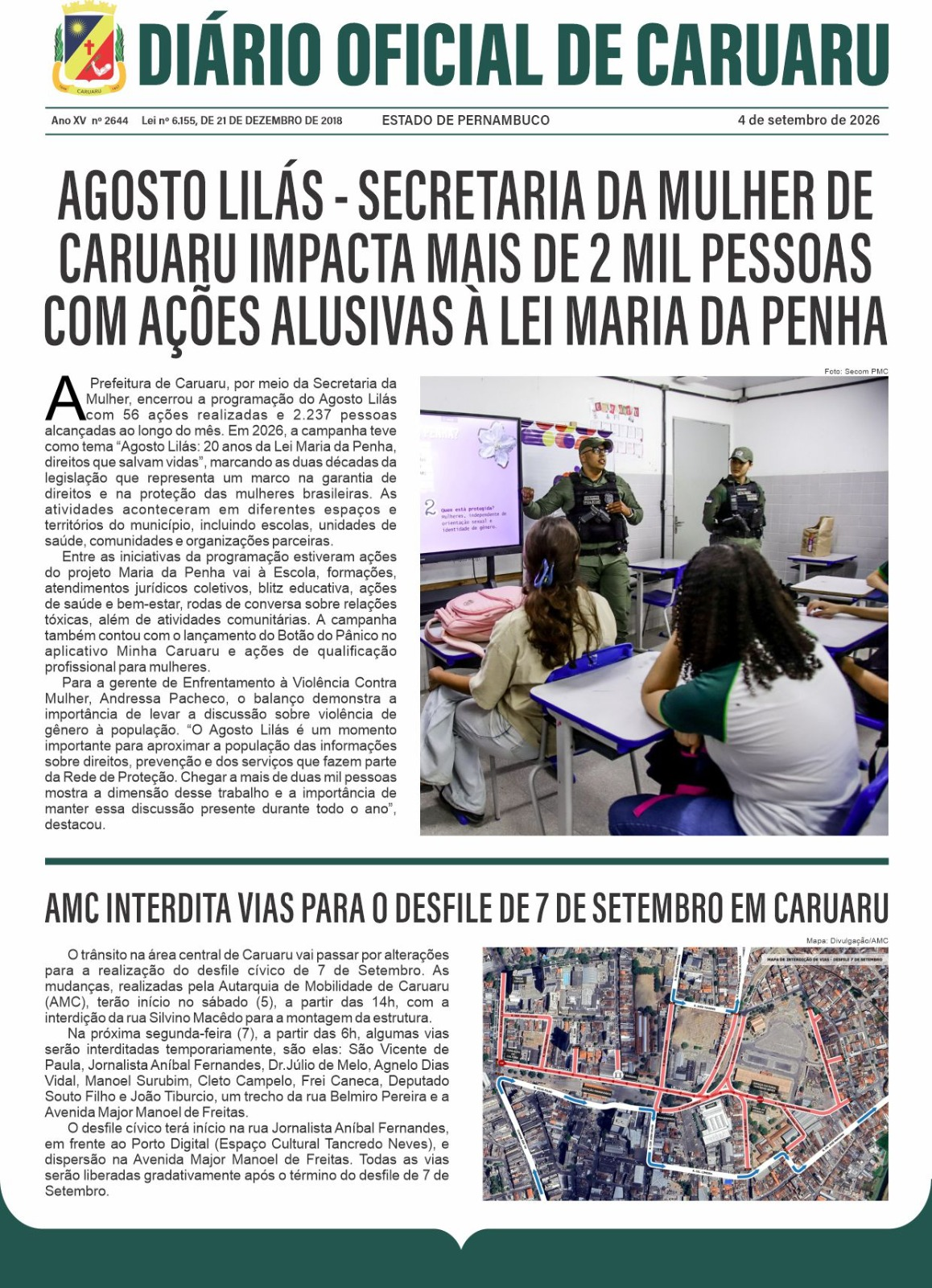 Previsualização diário do dia