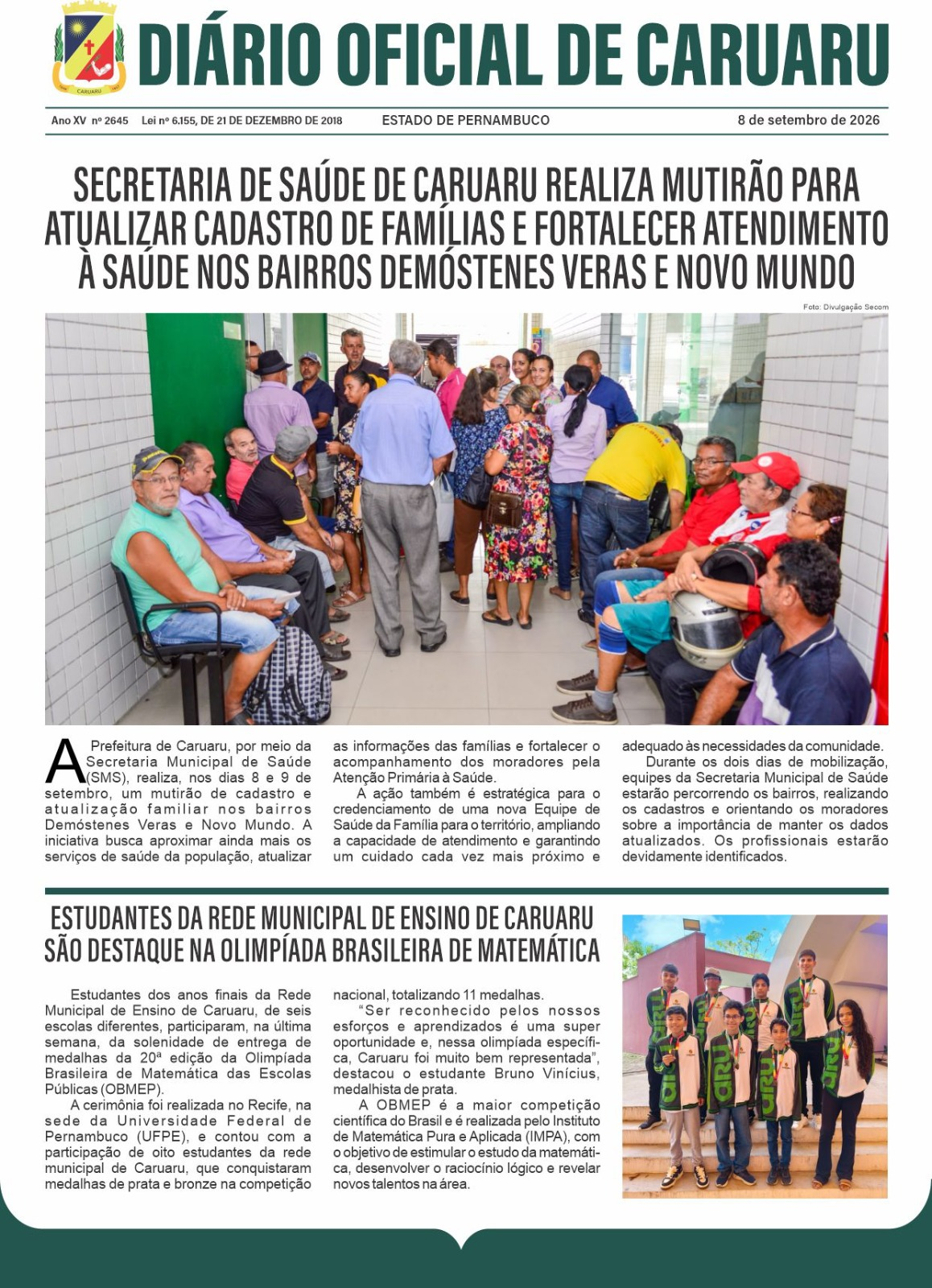 Previsualização diário do dia