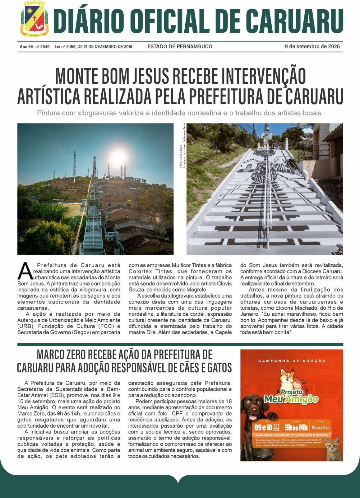 Previsualização diário do dia