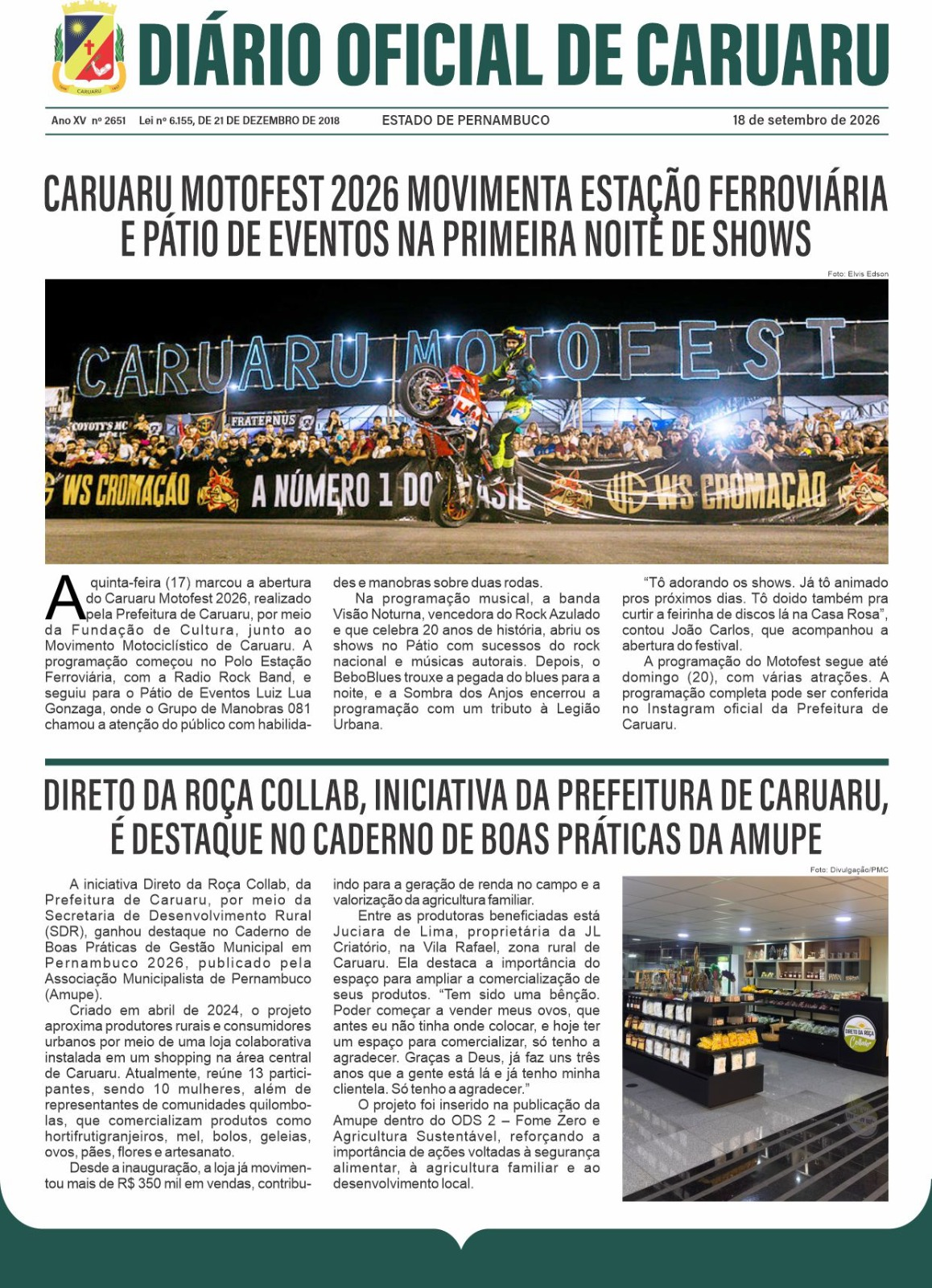 Previsualização diário do dia