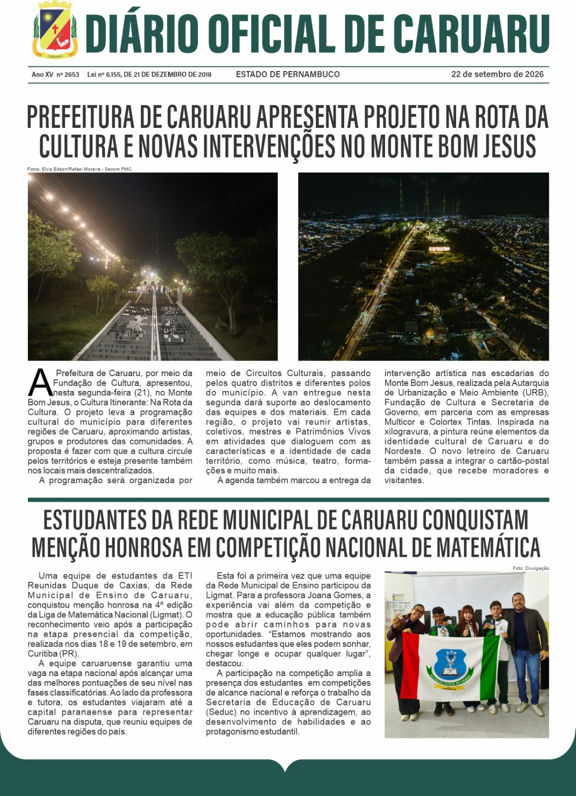 Previsualização diário do dia