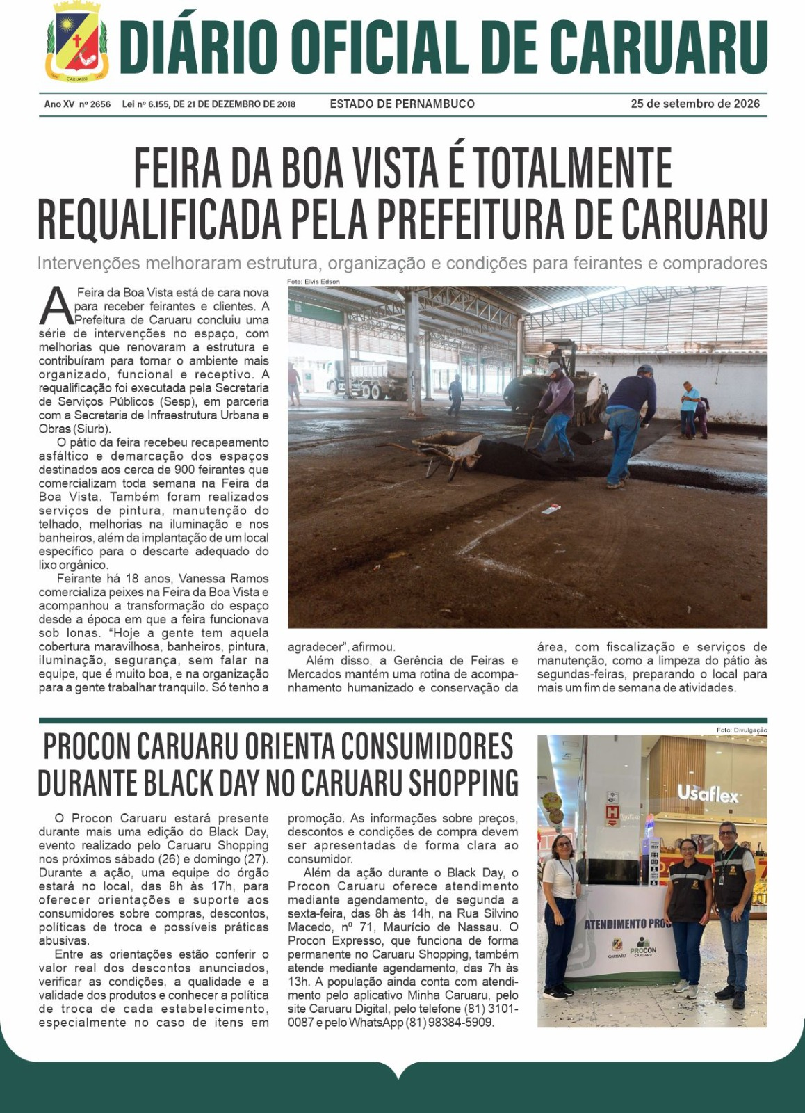 Previsualização diário do dia