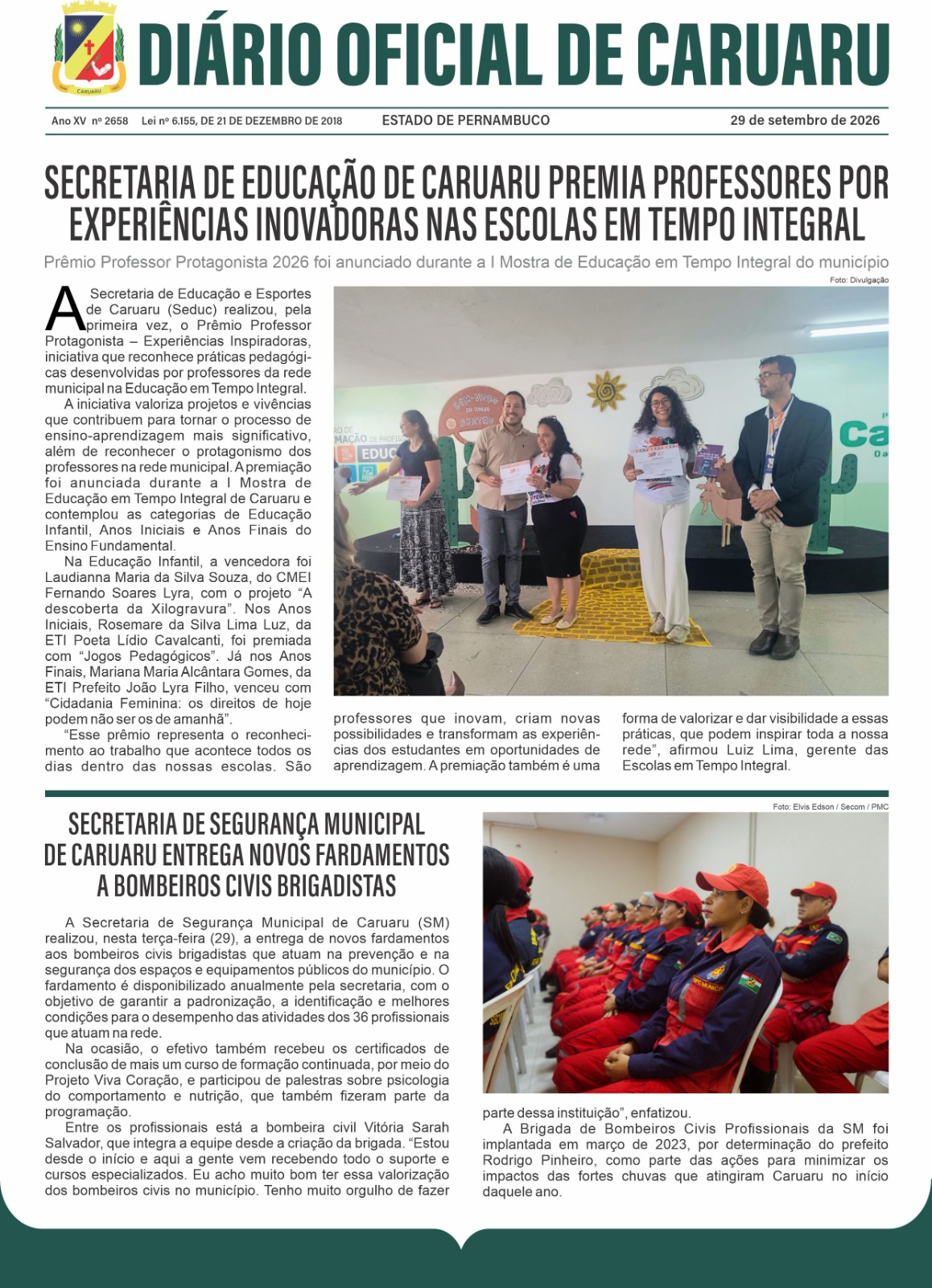 Previsualização diário do dia