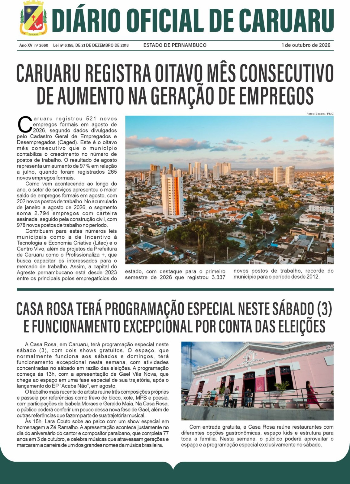 Previsualização diário do dia