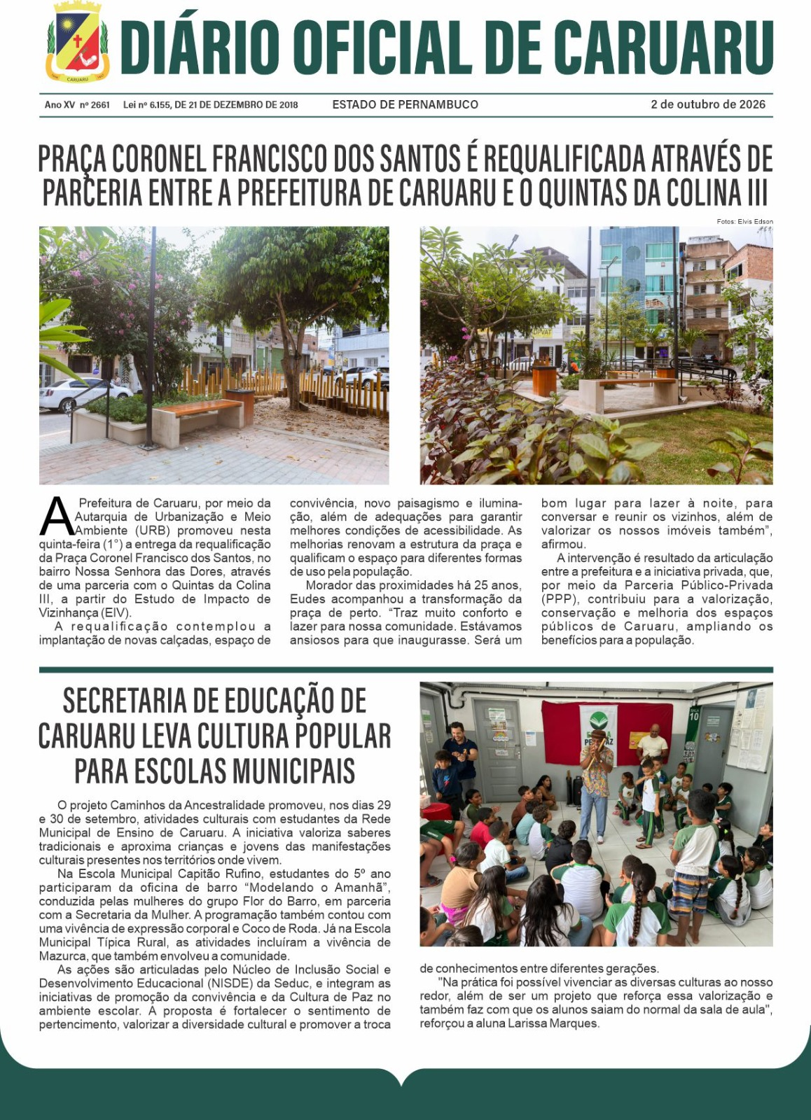 Previsualização diário do dia