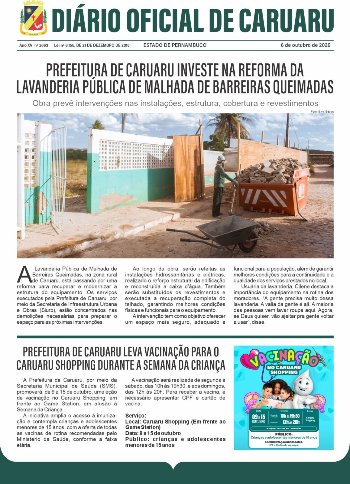 Previsualização diário do dia