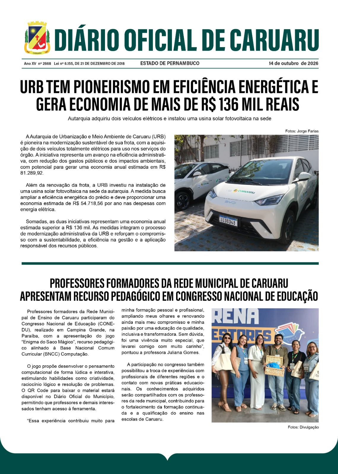 Previsualização diário do dia