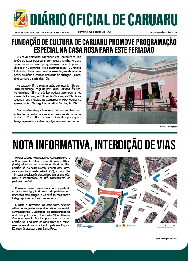 Previsualização diário do dia