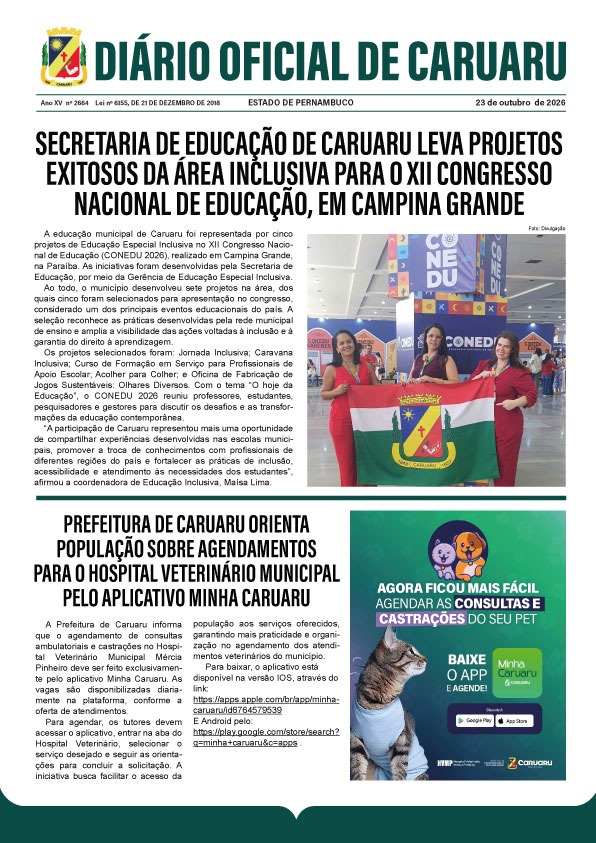 Previsualização diário do dia