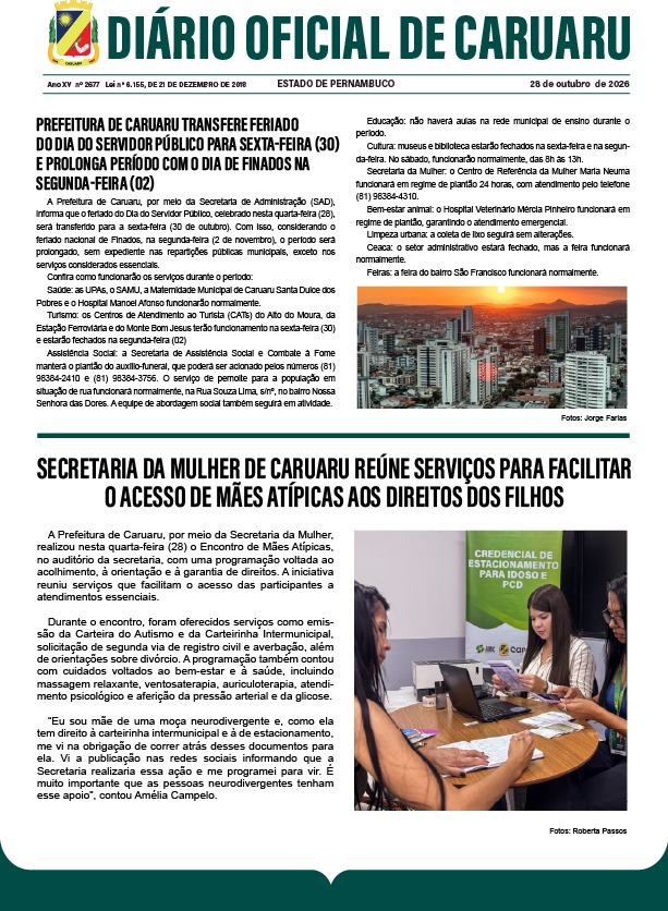 Previsualização diário do dia