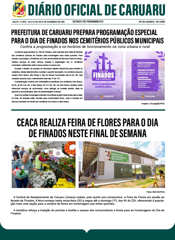 Previsualização diário do dia